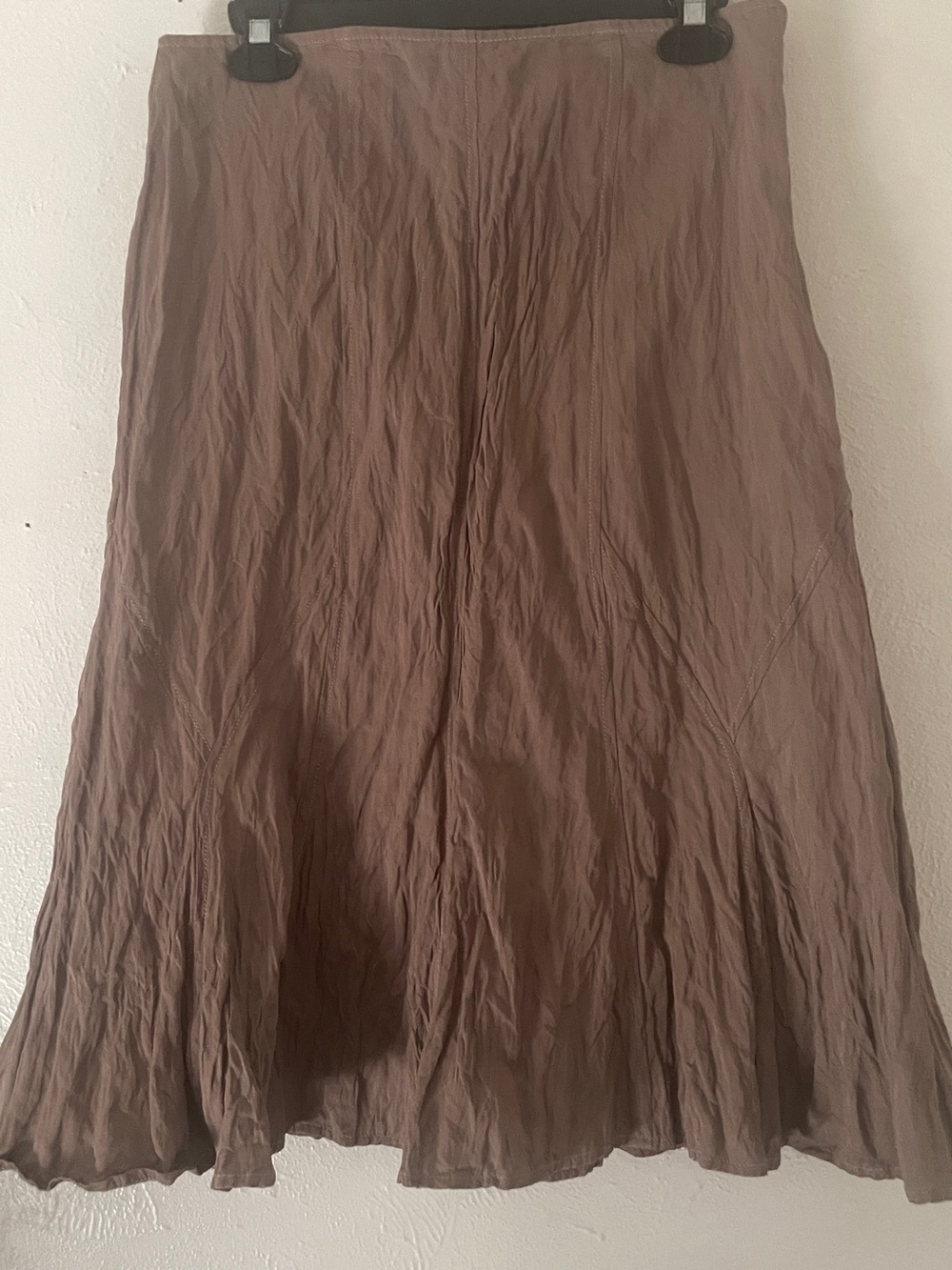 Two Star Dog TSD Vintage Y2K Viscose Metallic Crinkle Midi Skirt Medium